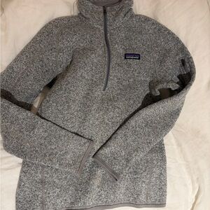 Patagonia Women's Heathered Gray Zip-Up Sweater